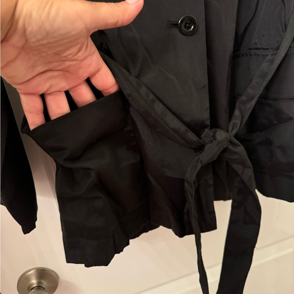 Banana Republic jacket raincoat button down removable belt 2 pocket Medium NWOT - Picture 2 of 8